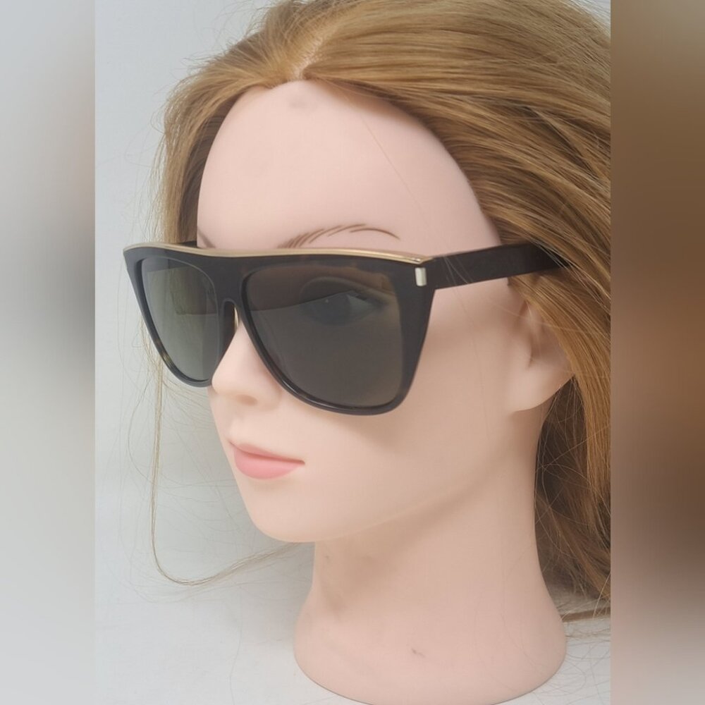 Saint Laurent Sunglasses SL1 Combi 004 Havana Gold Unisex Square Italy 59-13-140 - Picture 15 of 16